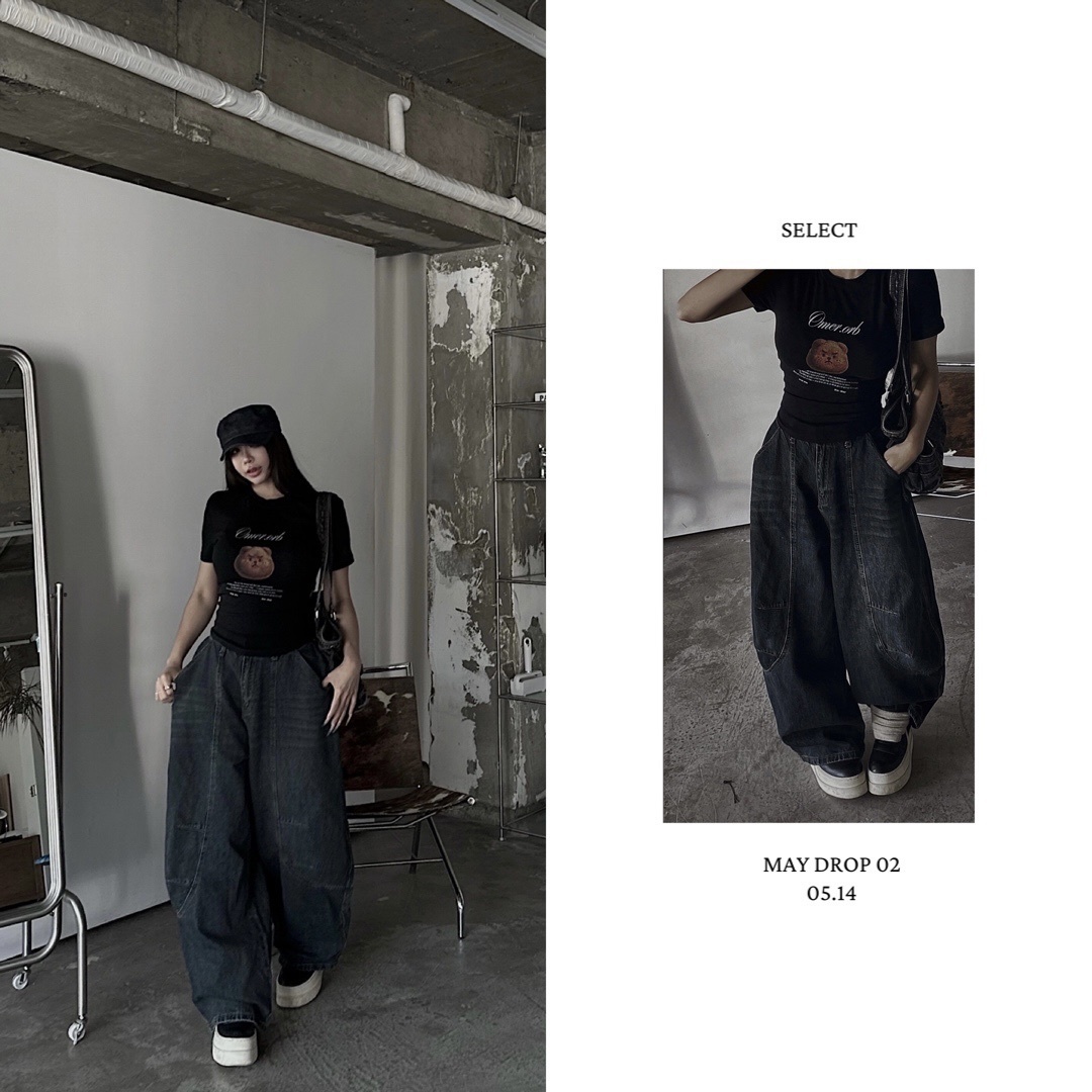 SELECT｜復古水洗彎刀繭型褲 (05.14 Drop)