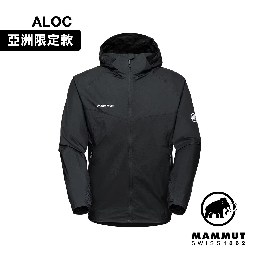 Mammut 長毛象 男款 Convey WB Hooded Jacket AF Men 輕量防潑水連帽風衣外套 黑色  #1012-00530 [HappyOutdoor]