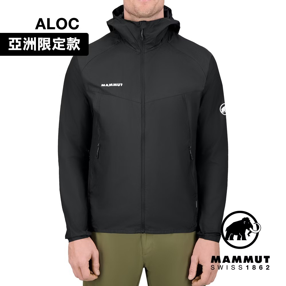 Mammut 長毛象 男款 Convey WB Hooded Jacket AF Men 輕量防潑水連帽風衣外套 黑色  #1012-00530 [HappyOutdoor]