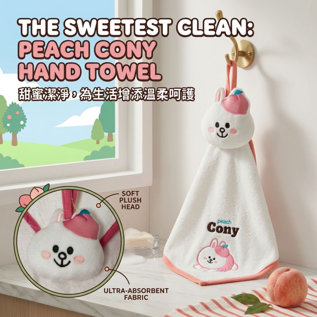 LINE FRIENDS 水果系列 3D多用途抹手毛巾-CONY