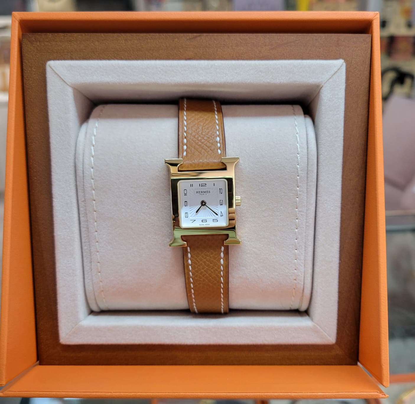 Heure H watch GOLD /GOLD SMALL MODEL 金棕金扣