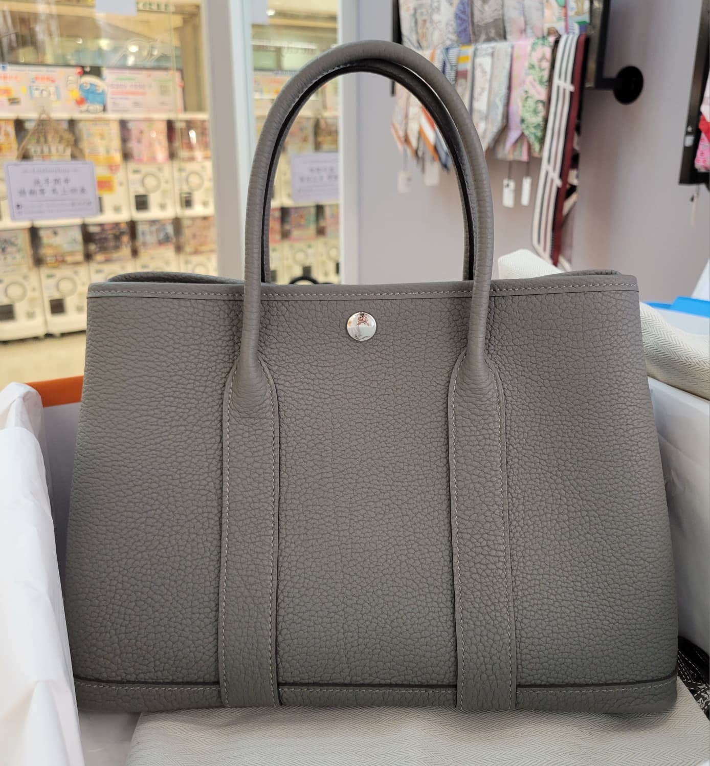 Hermes garden party 30 0L Gris Meyer CK 積雨雲灰銀扣