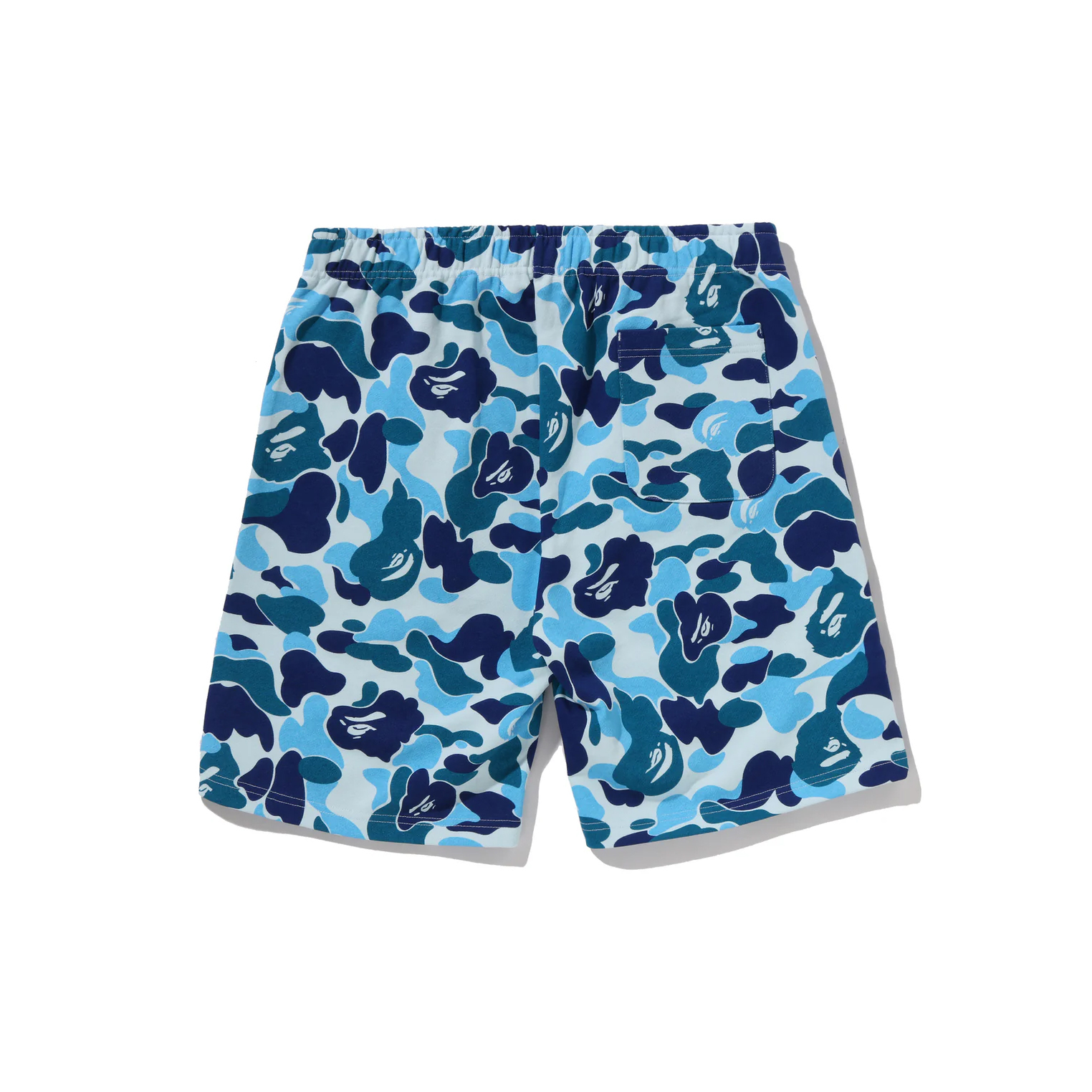 -(B5b04)-A BATHING APE BAPE CAMO SHORT 迷彩 鯊魚 短褲 藍色/粉色-1M30153004