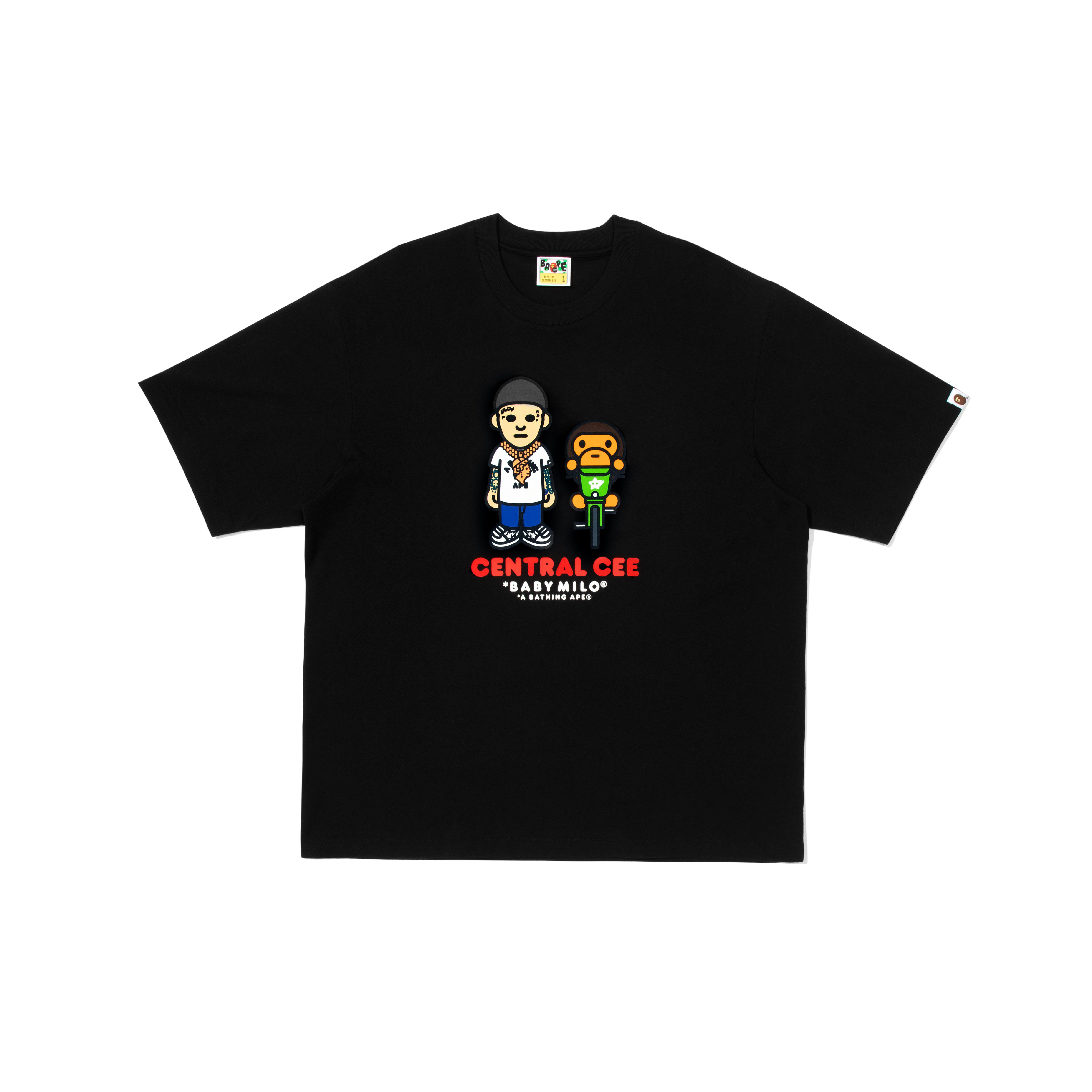 A BATHING APE BAPE X SPOTIFY X CENTRAL CEE TEE BABY MILO 聯名款 短Ｔ 黑色/白色 -2L73110910