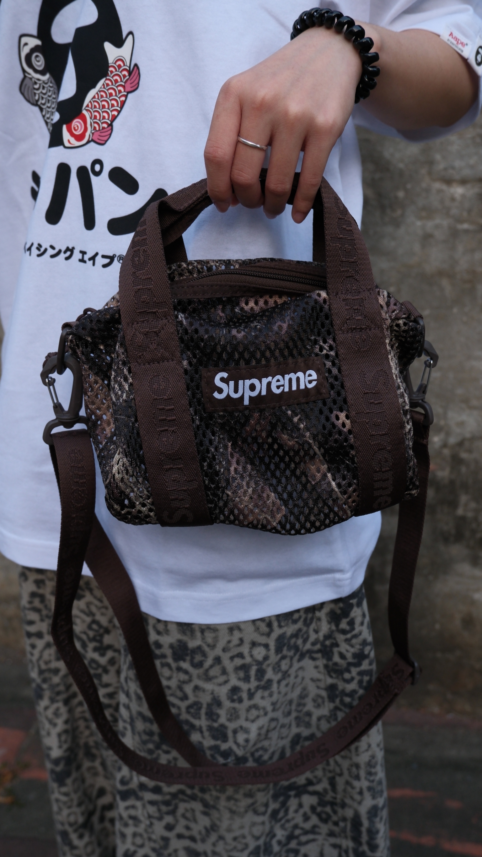2025 superme mesh mini duffle bag 洞洞 側背 水桶包 小包 ss25b31