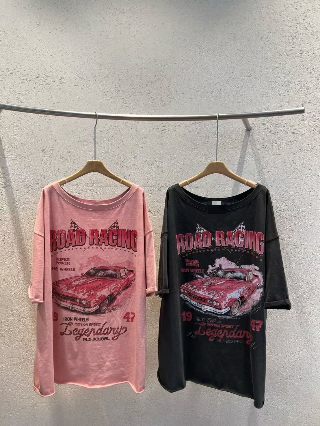 寬領老車長版T