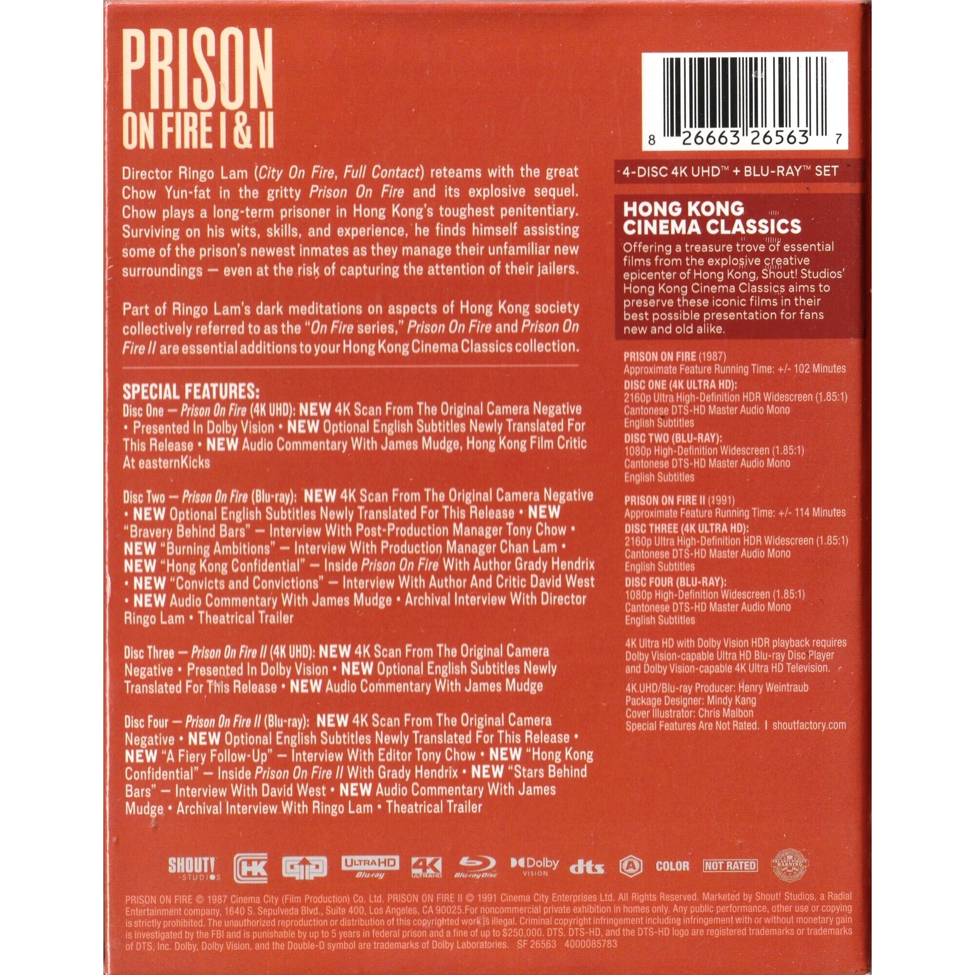 Prison on Fire I & II (1987-1991) (4K Ultra HD + Blu-ray) (US Version)
