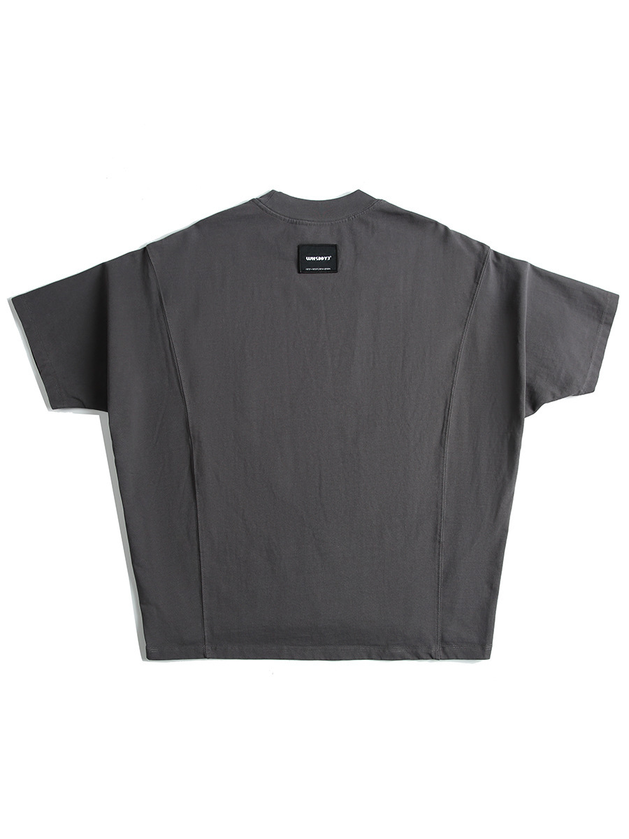 純色極簡解構短版TEE