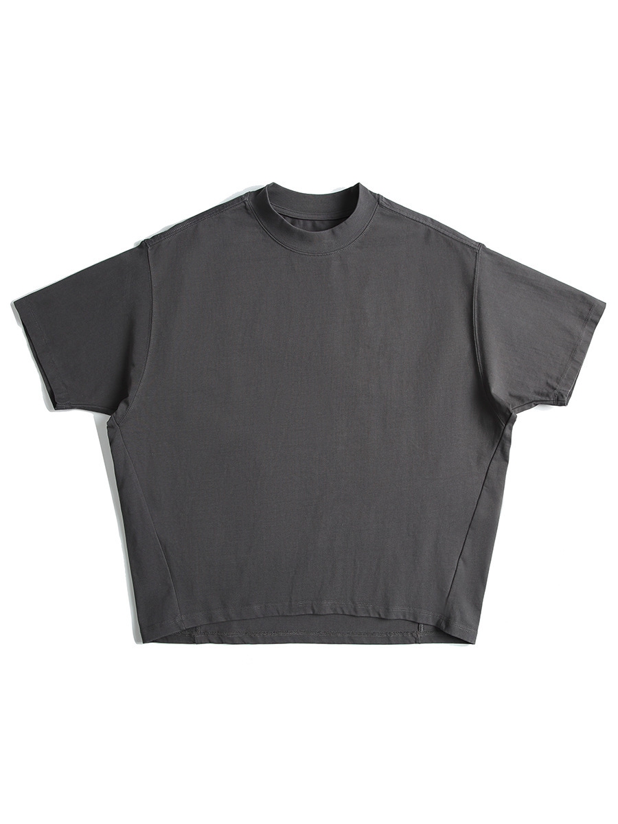 純色極簡解構短版TEE