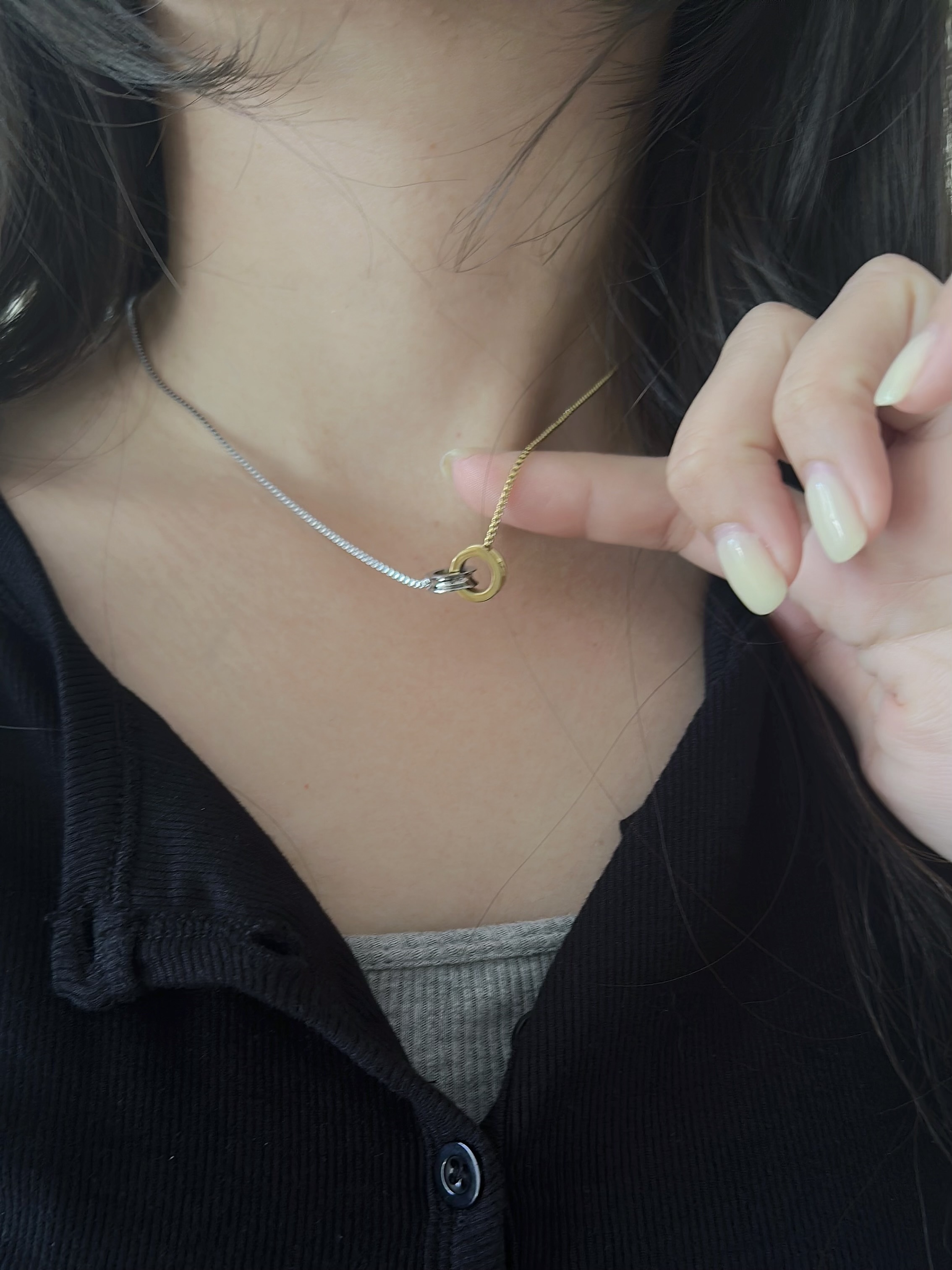 SS interlocking necklace