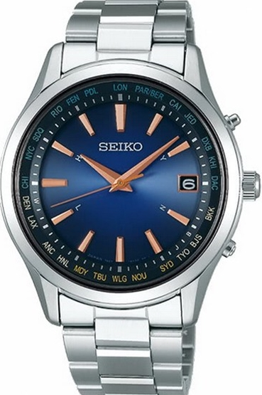 萬年鐘錶 - SEIKO  Spirit 系列  藍面太陽能電波不鏽鋼男錶  SBTM275J / 7B27-0AA0B 錶徑40.3MM