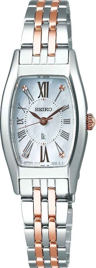 萬年鐘錶 - SEIKO  LUKIA  酒桶型典雅太陽能女錶  SUP439J1 / V117-0EE0KS 錶徑 19.8MM