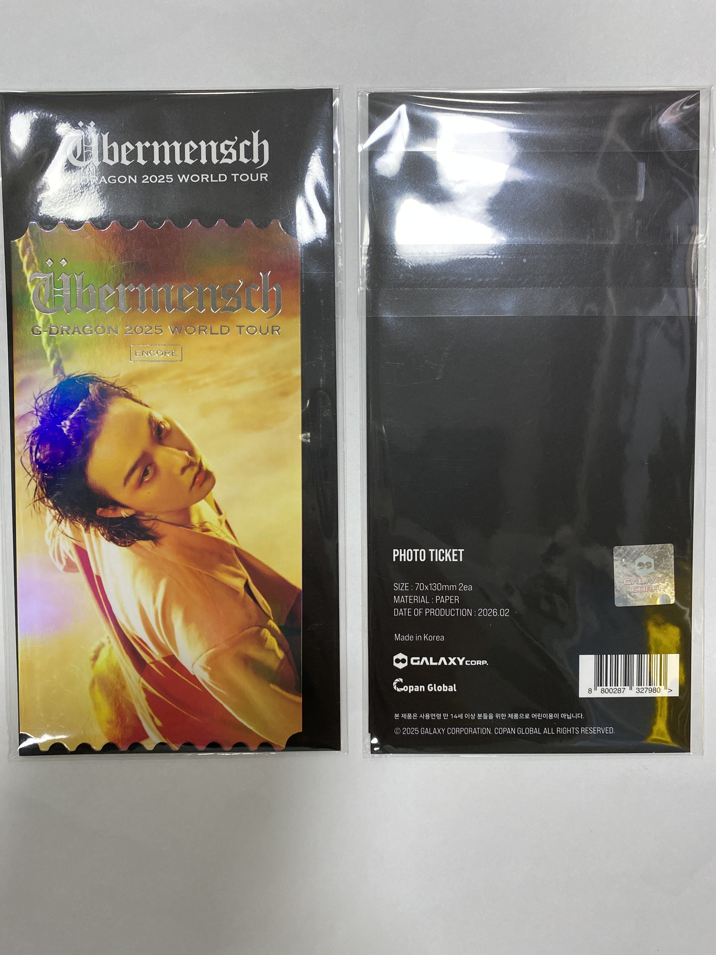 G-DRAGON  Photo ticket ( GOCHEOK ENCORE VER )