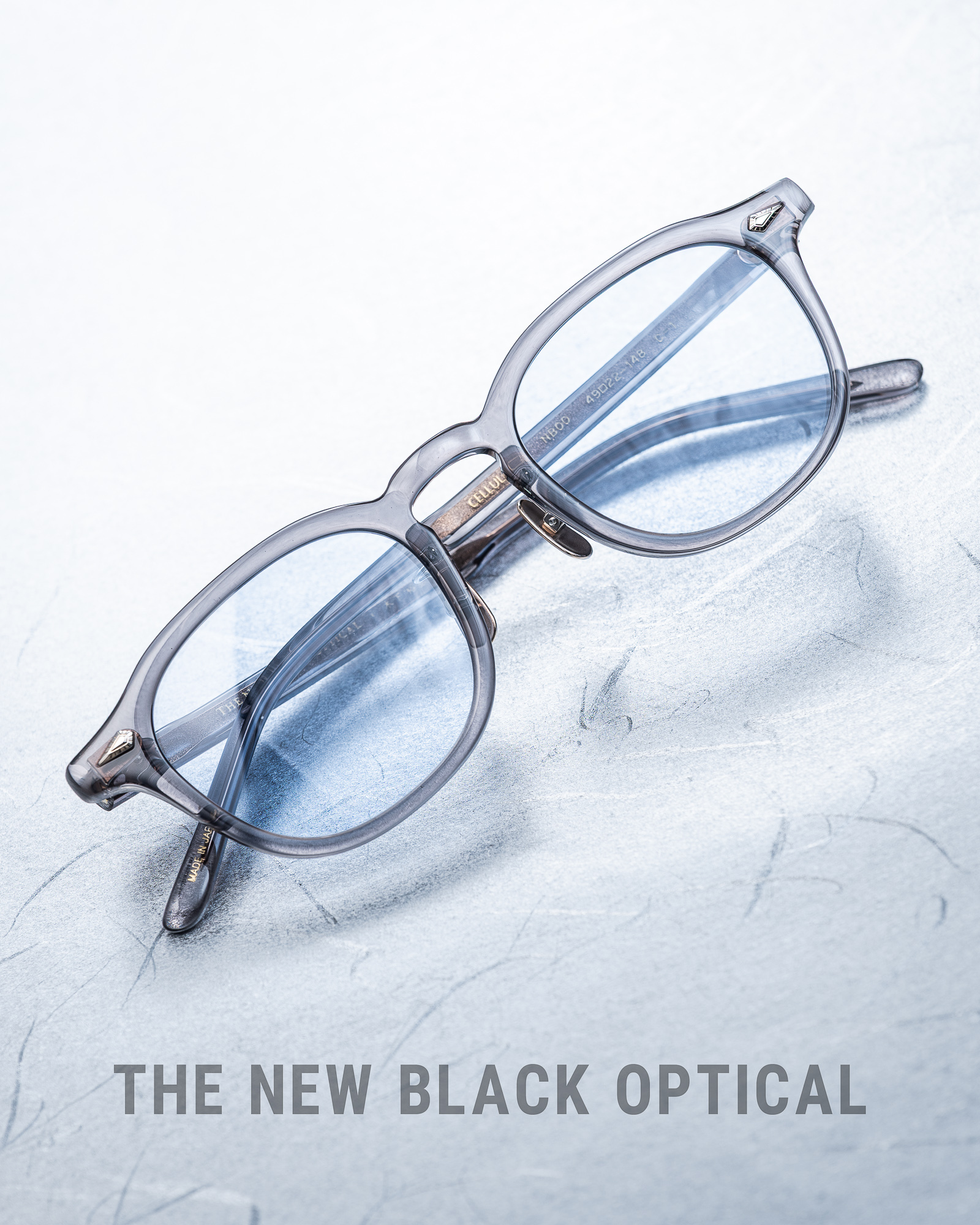 The New Black Optical x 木下裕基作 NB00 (46/49) Clear Grey W/ Blue Lens