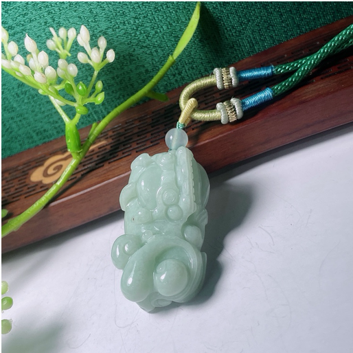 JAD-JJG0515-002 翡翠貔貅11mm+（綁繩款）-YDA00524 (A2)帶證書