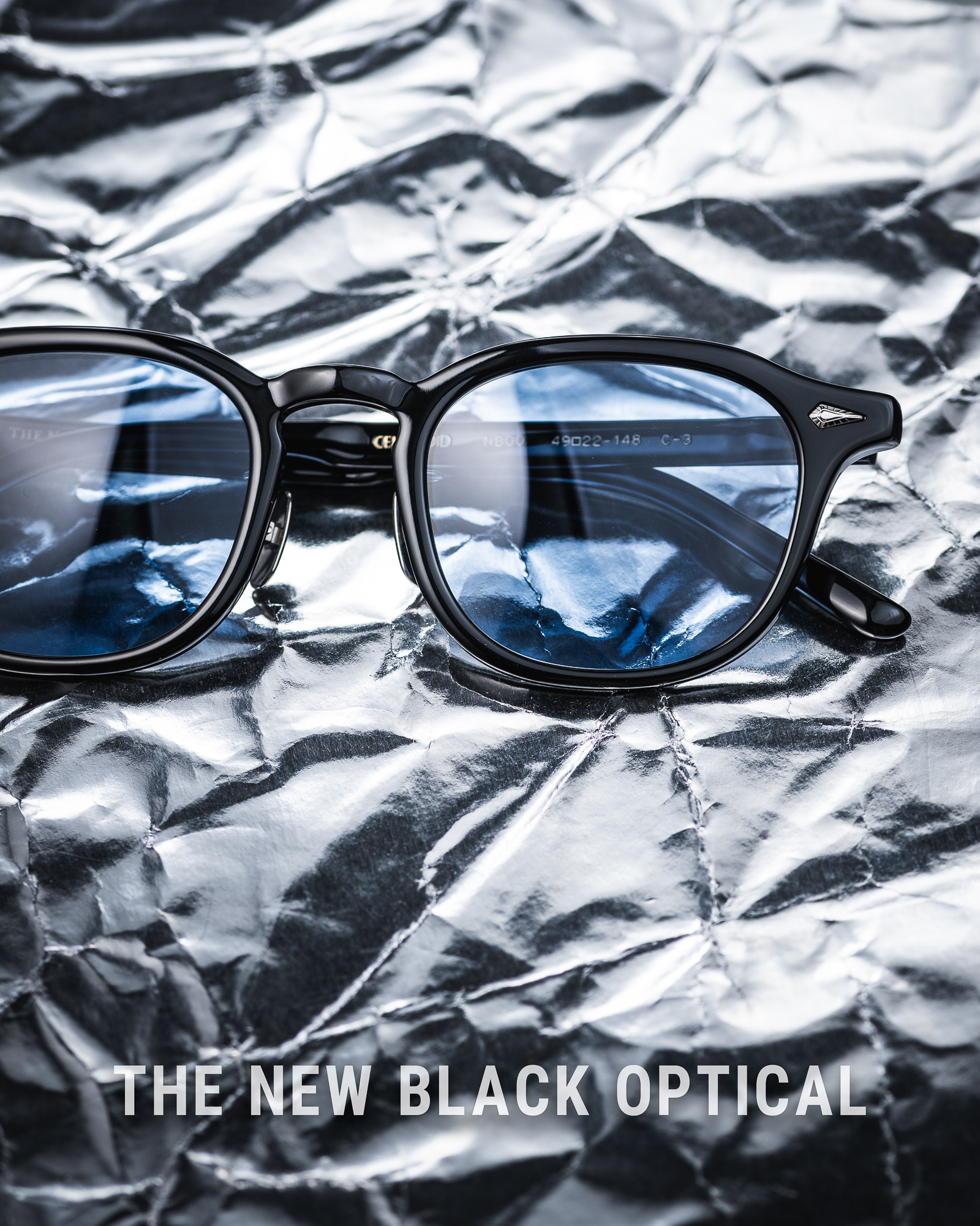The New Black Optical x 木下裕基作 NB00 (46/49) BK W/ Blue Lens