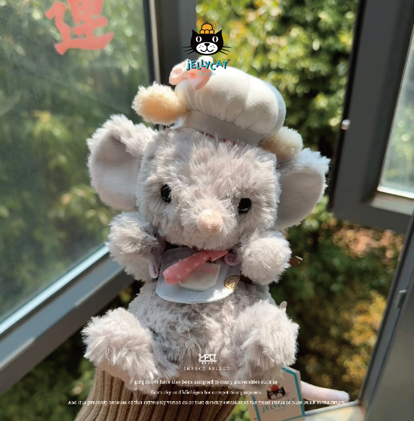 Jellycat 小短腿系列  yummy甜美小鼠 迷你鼠 廚師裝