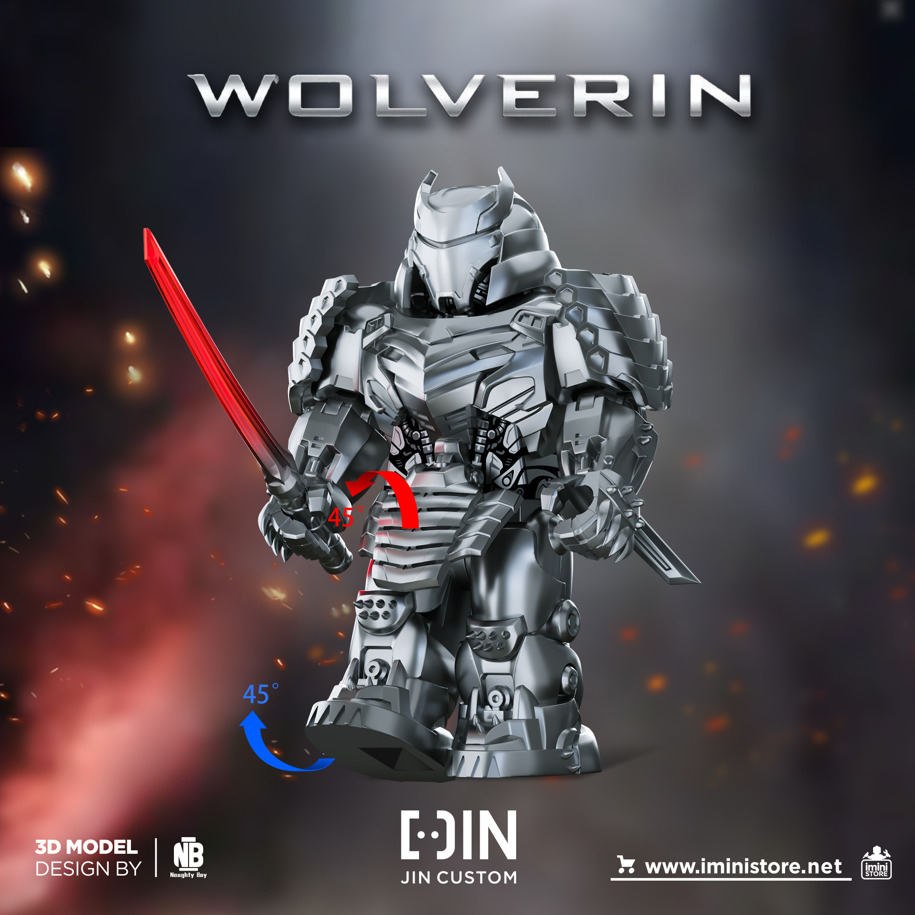 [Jin Custom][Preorder] Silver Samurai [PADprinted]