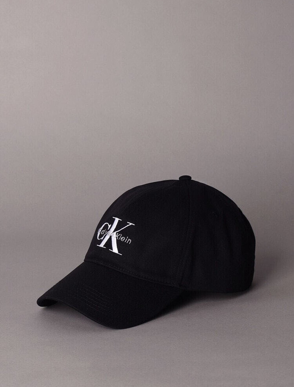 《韓國連線》CALVIN KLEIN 男女同款 CKJ Monogram Embroidery Ball Cap_BLACK_OS