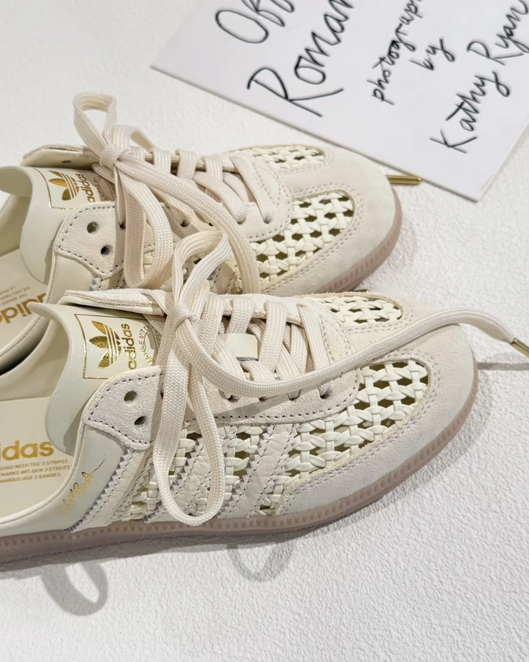 【預訂】ADIDAS SAMBA MULE OG 米色 編織 穆勒鞋-WOMEN