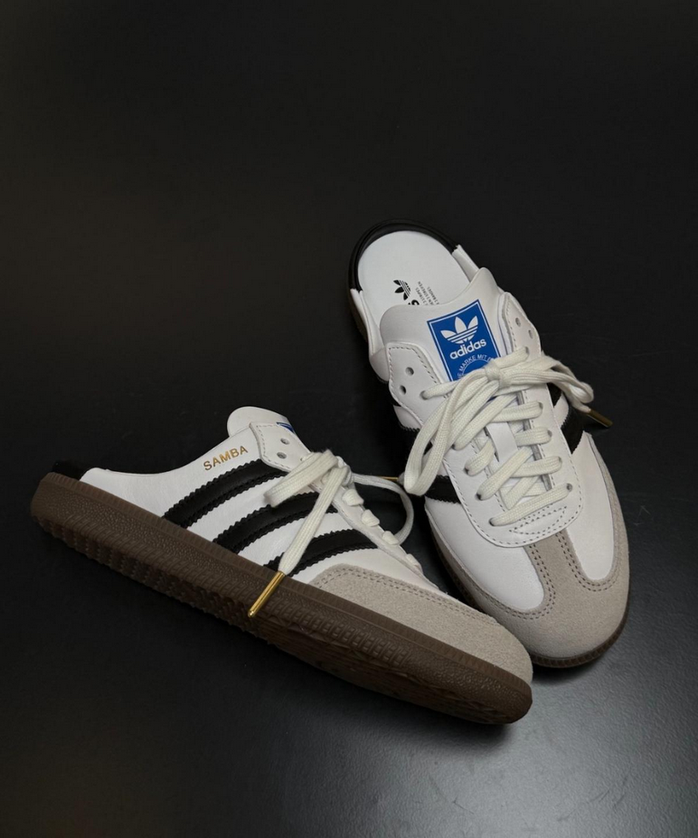【預訂】ADIDAS SAMBA MULE OG 白黑 穆勒鞋-UNISEX