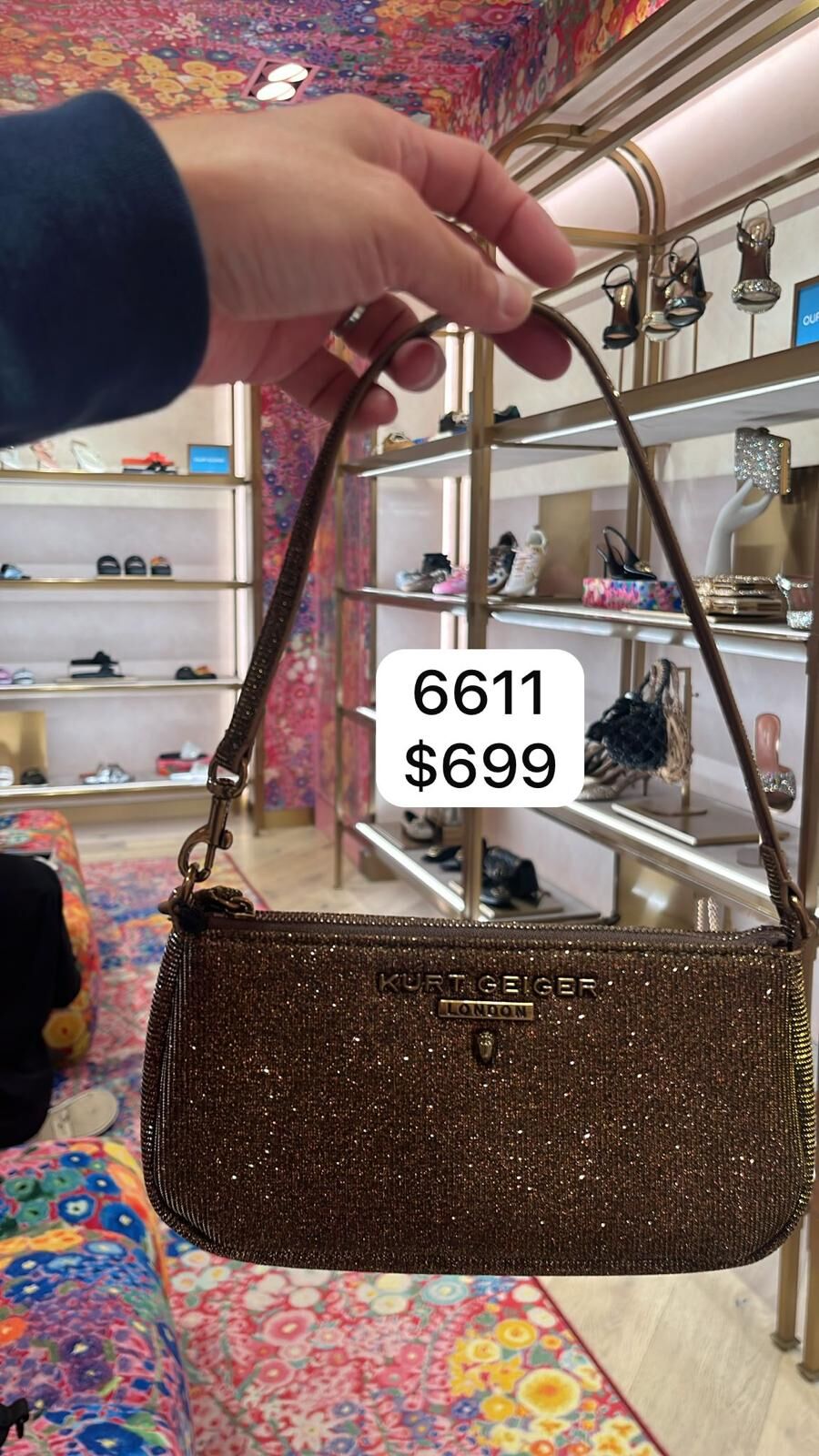【預購】Kurt Geiger H051387 閃閃單肩包