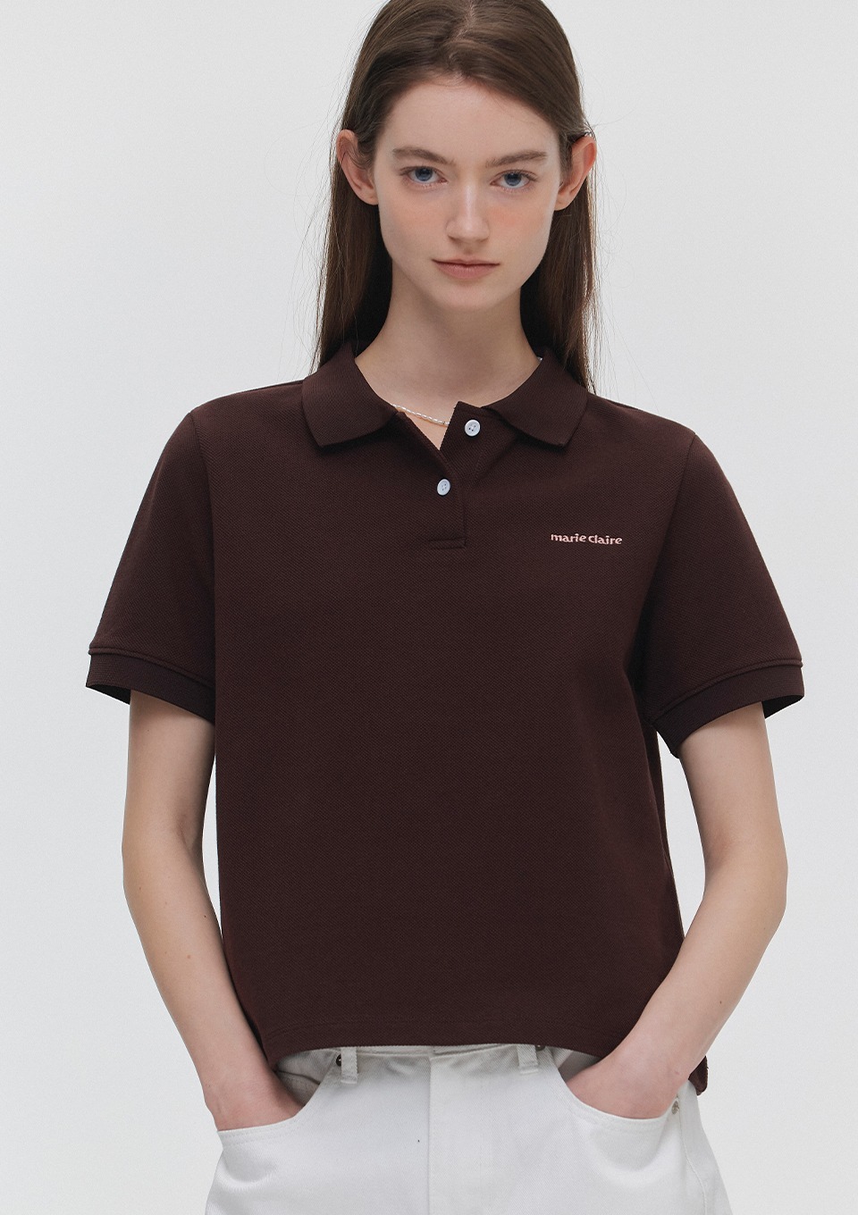 Marie Claire｜Origin Logo Pique Polo-T (3colors)