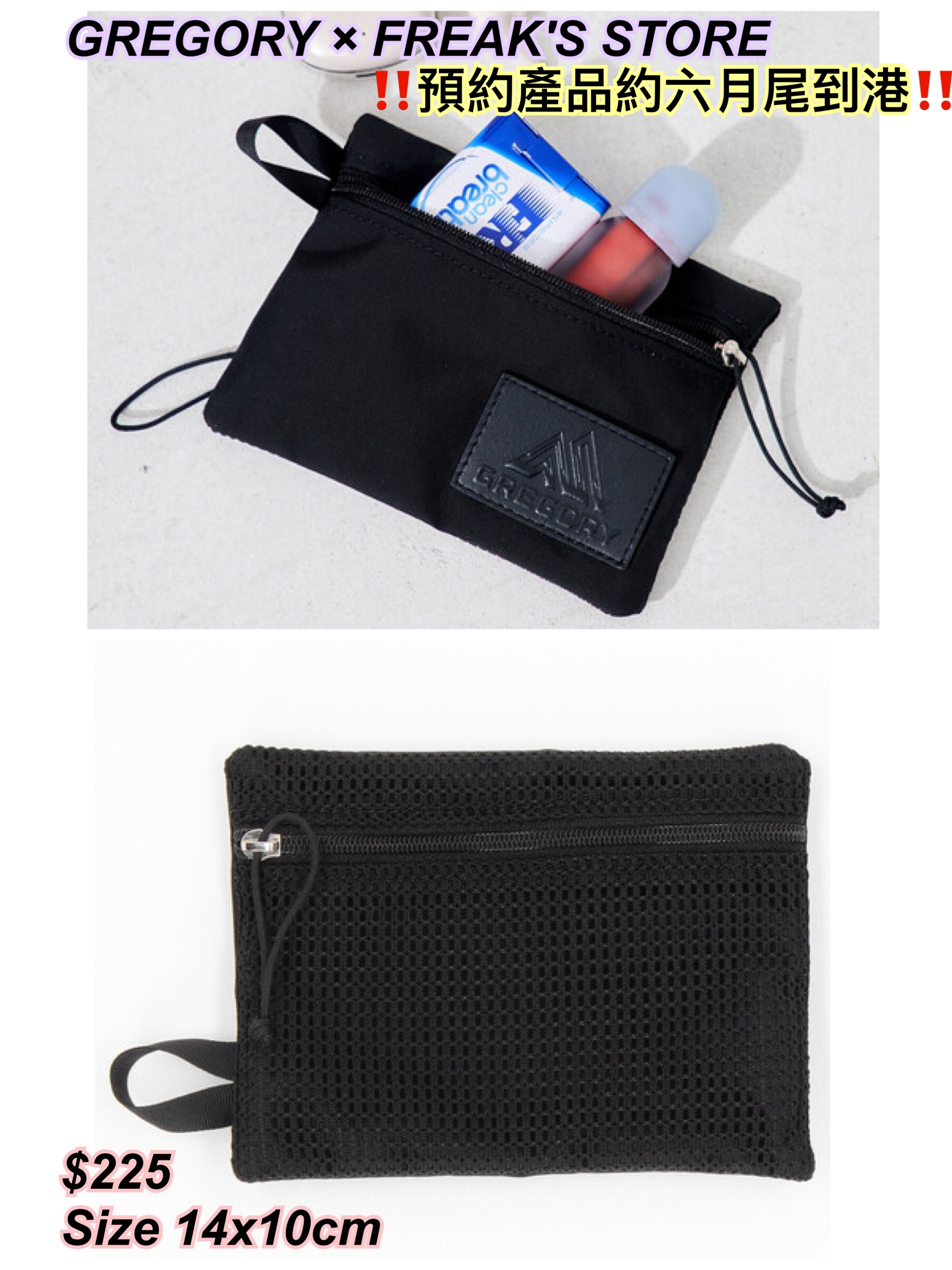 260514 Gregory x Freak’s Store mini zip pouch/2 色