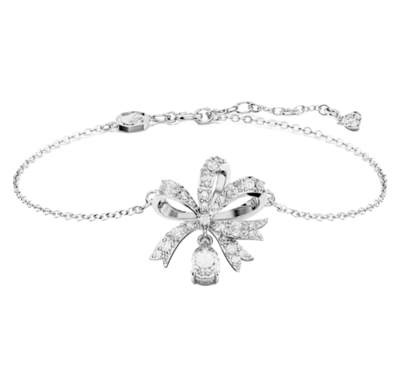 【Swarovski Outlet】Swarovski Bracelet Xs Bow Whi/Rhs  銀