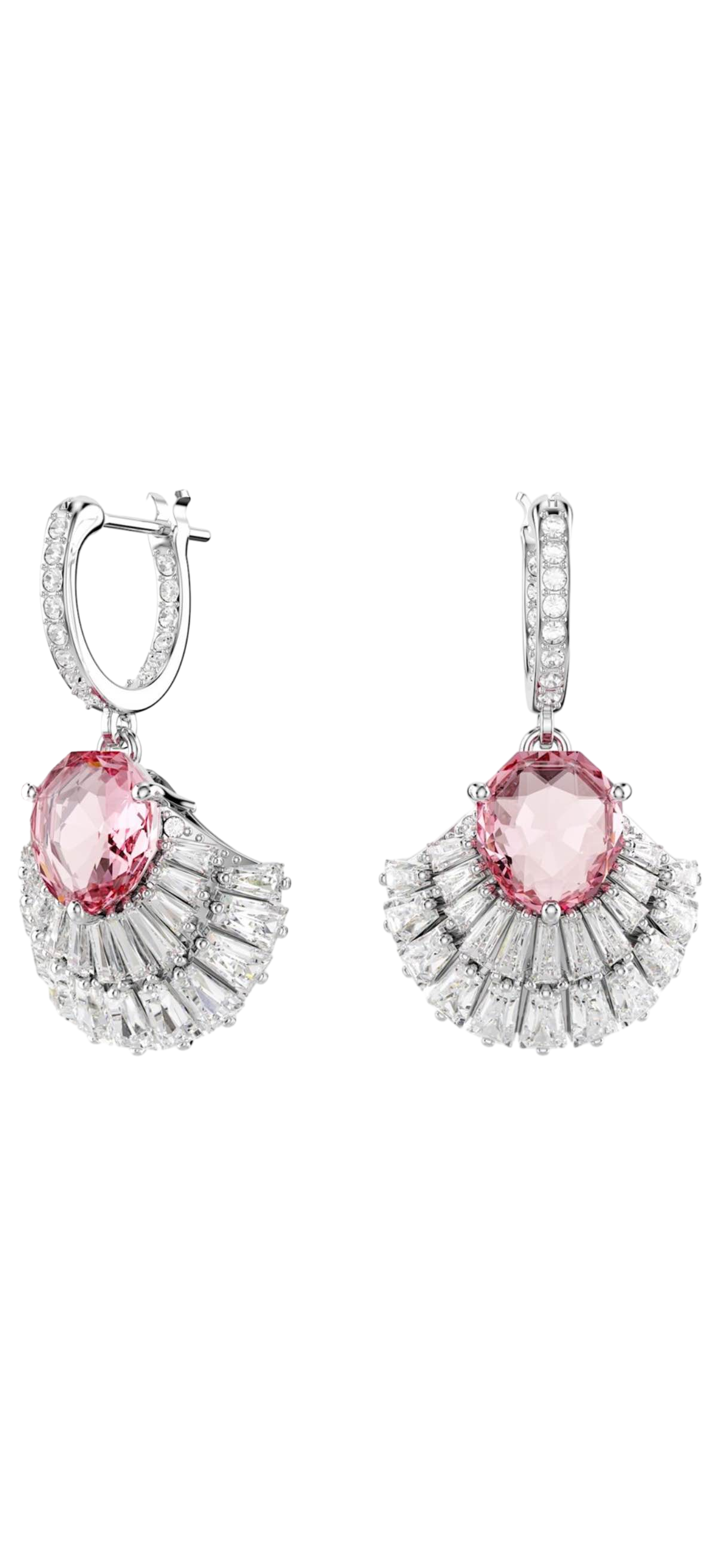 【Swarovski Outlet】Swarovski Pe Mn Hoop Drop Lros/Rhs  銀