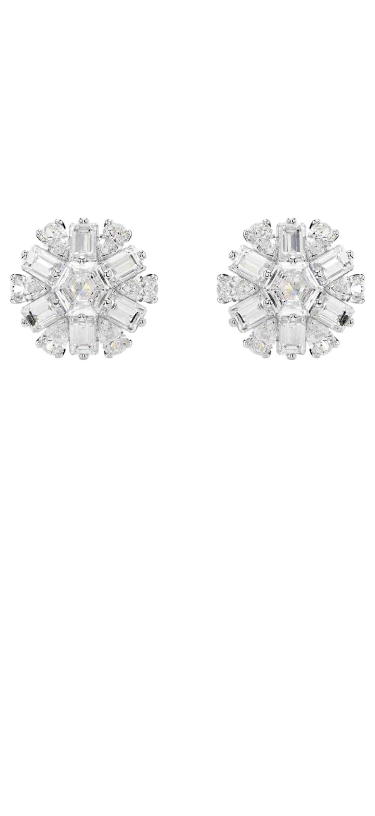 【Swarovski Outlet】Swarovski Pe Ear Studs White/Rhs  銀