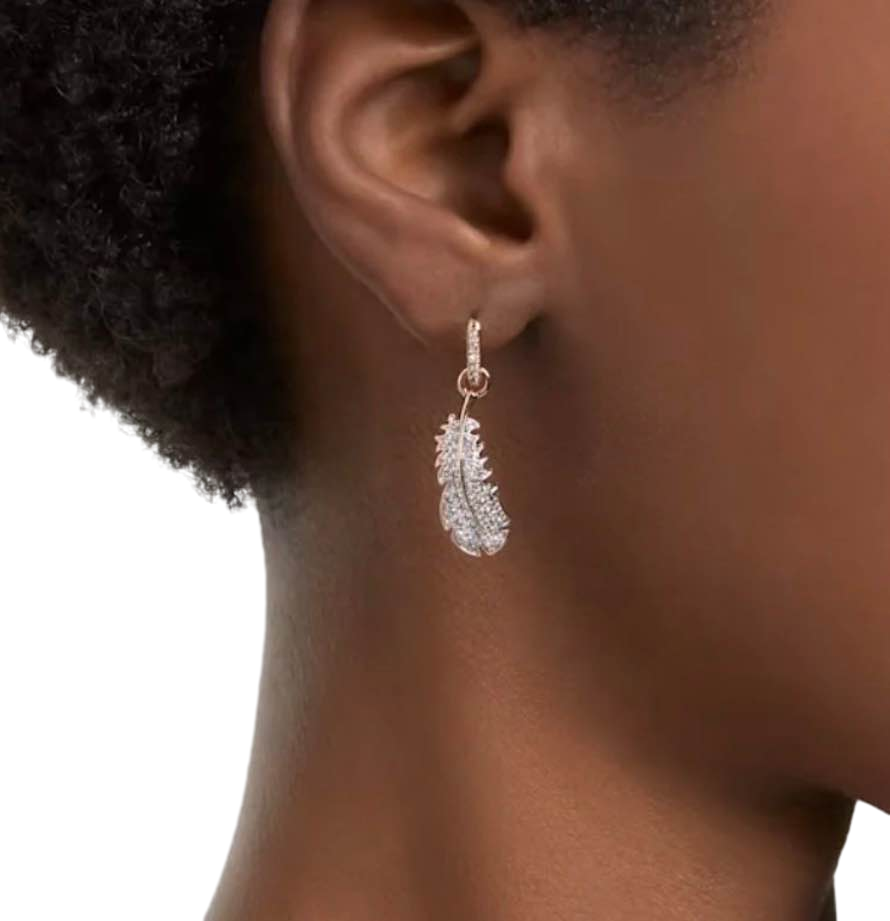 【Swarovski Outlet】Swarovski Pe Hoop Silk/Ros  銀