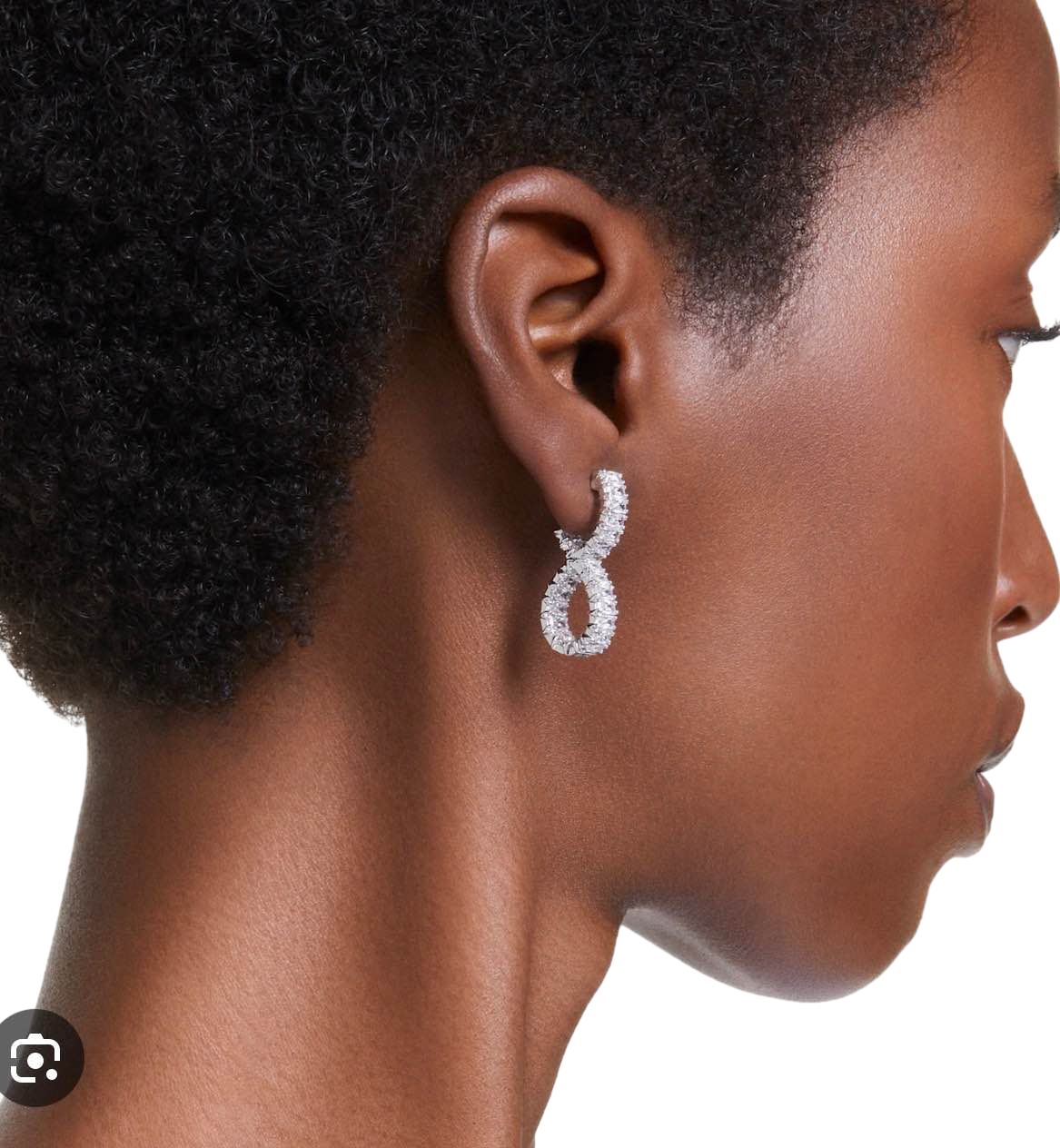 【Swarovski Outlet】Swarovski Pe Hoop Twist White/Rhs  銀