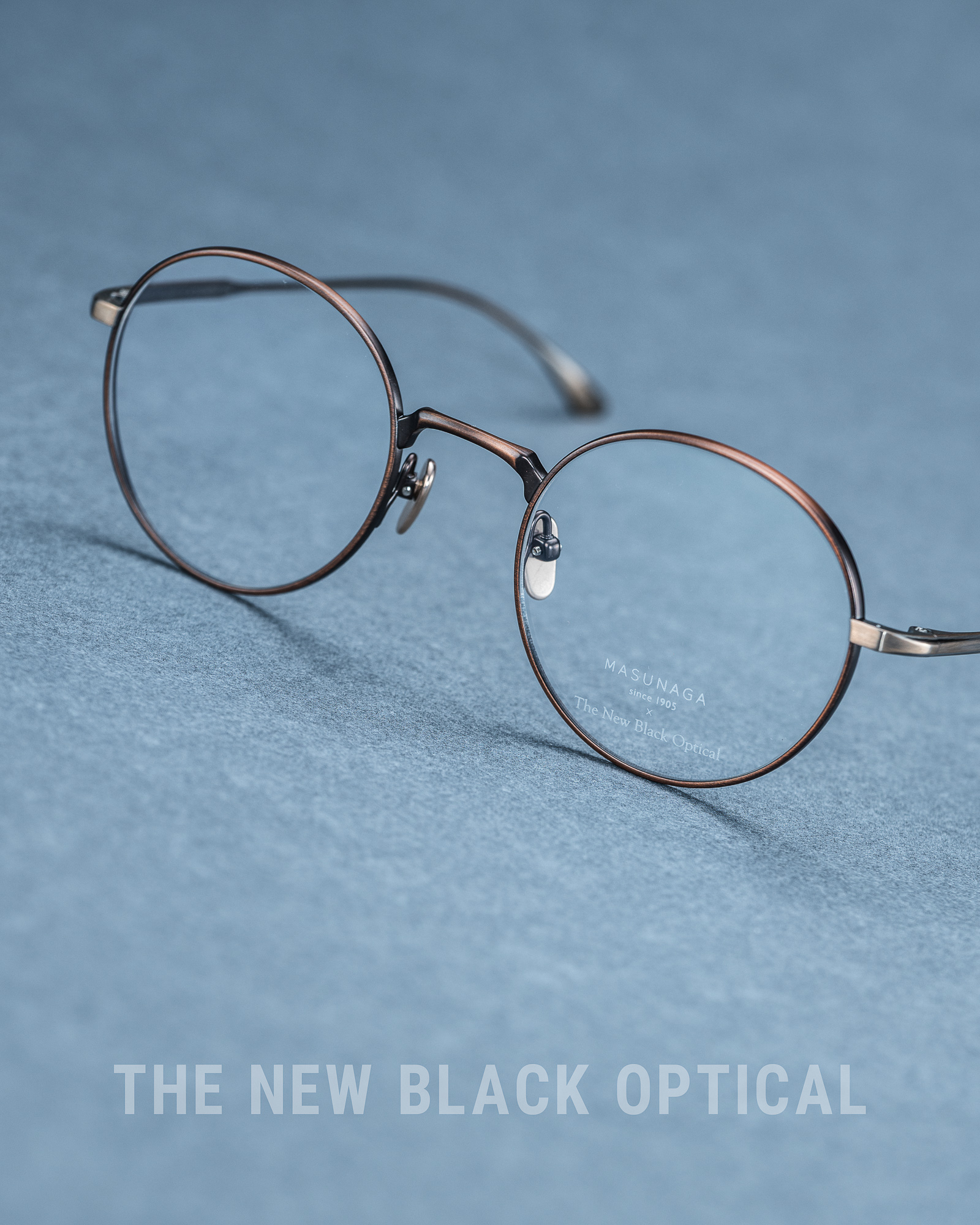 Masunaga x The New Black Optical Wright - Brown/ATG