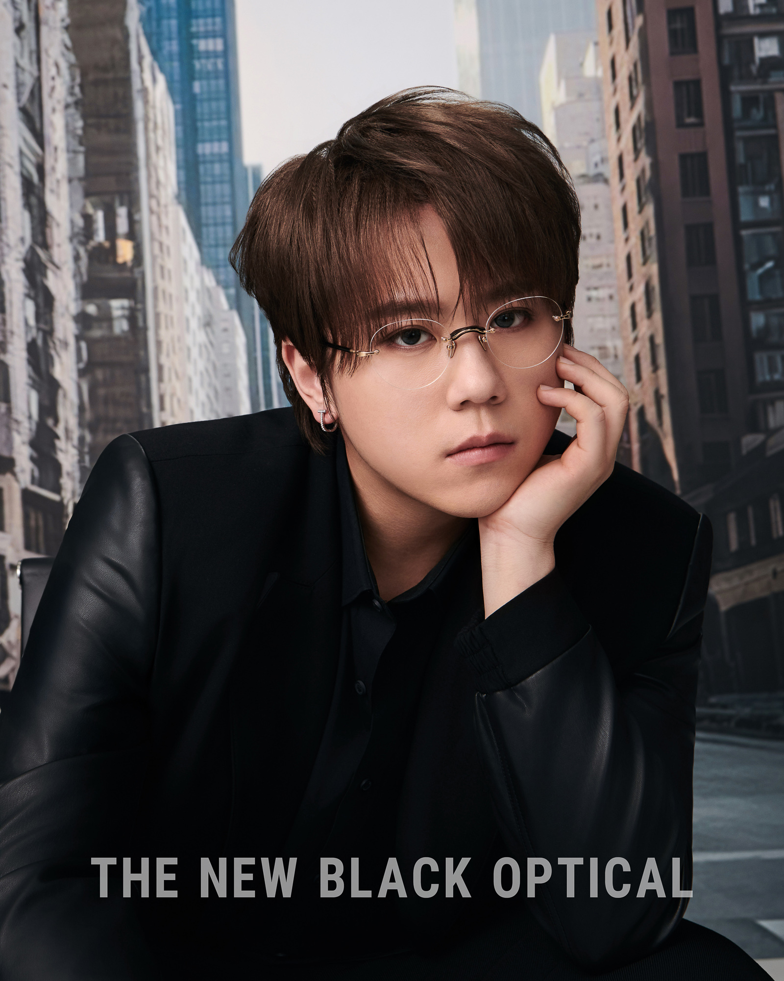 Masunaga x The New Black Optical Rimless Frame - BK/GP