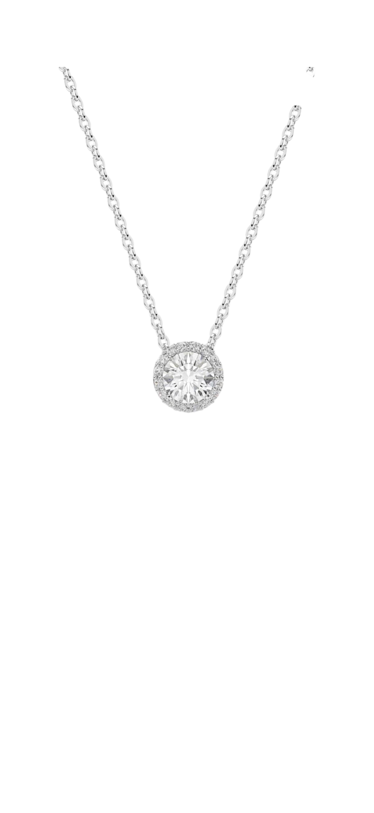 【Swarovski Outlet】Swarovski Pendant Rnd Czwh/Rhs  銀