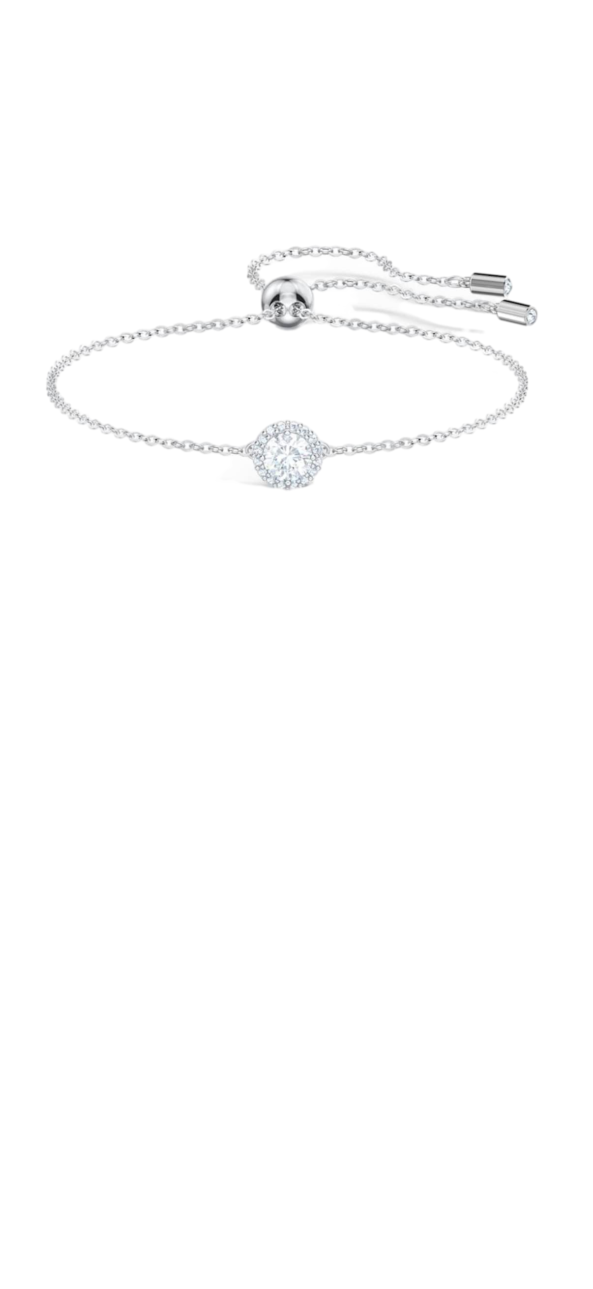 【Swarovski Outlet】Swarovski Bracelet Rnd Czwh/Rhs M  銀