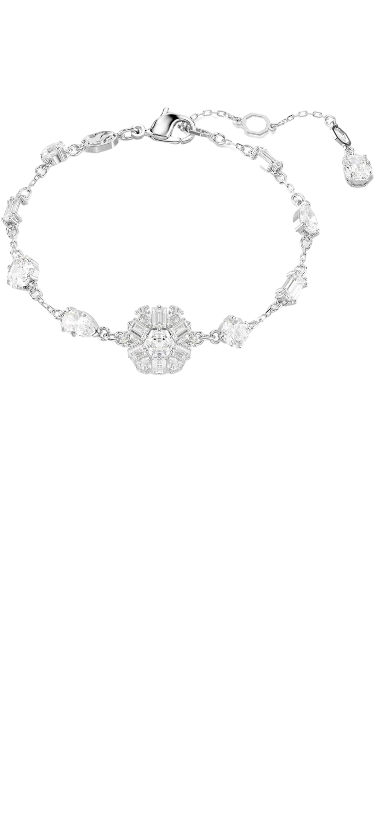 【Swarovski Outlet】Swarovski Bracelet White/Rhs M  銀
