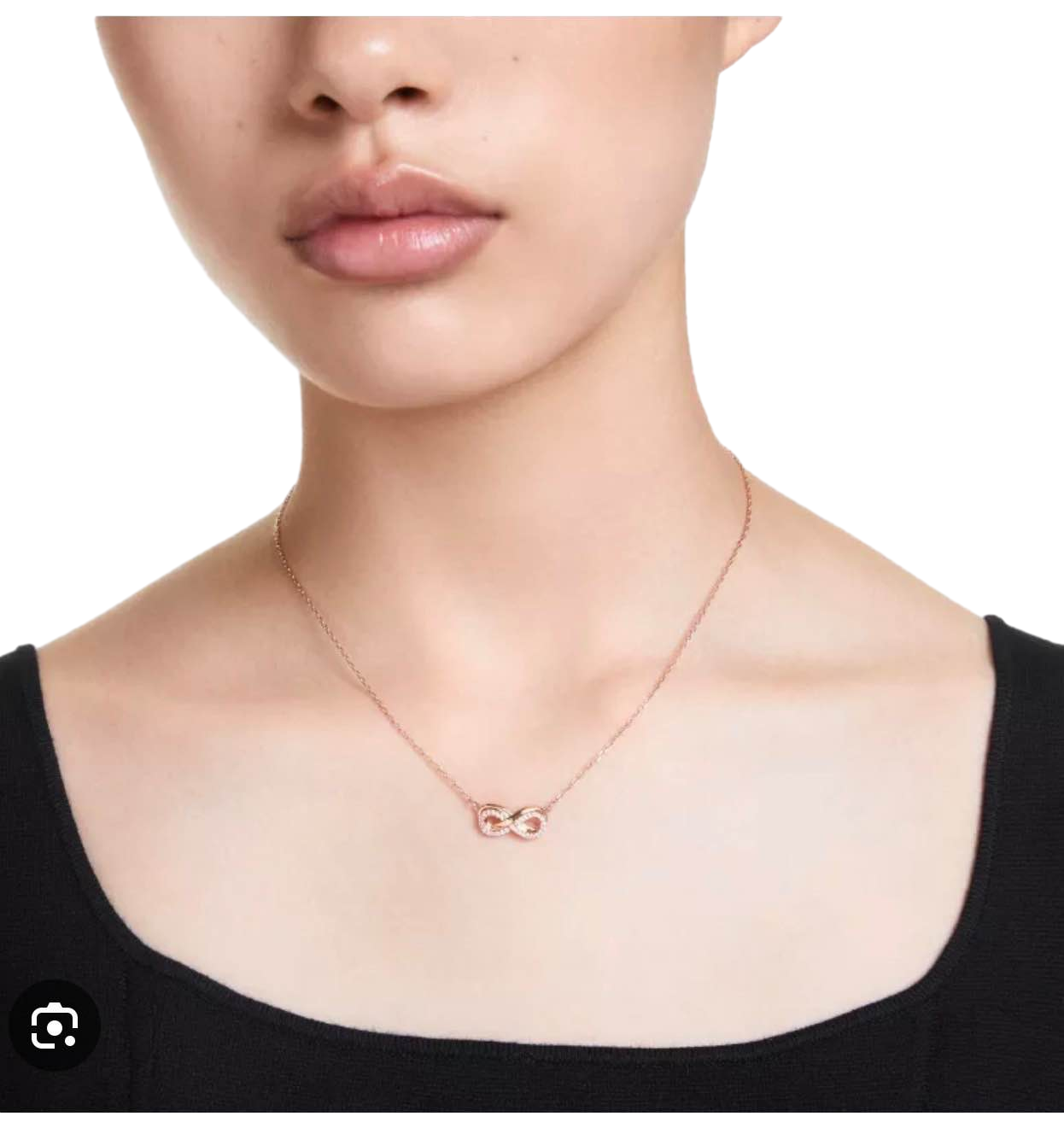 【Swarovski Outlet】Swarovski Pend Pave White/Ros  玫瑰金