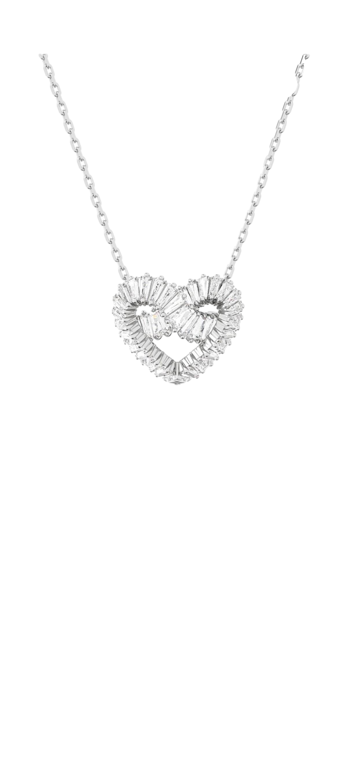 【Swarovski Outlet】Swarovski Pend Hrt Woven Whi/Rhs  銀