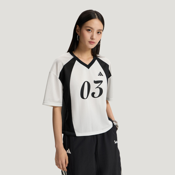 Adidas 愛迪達 Tiro Tee2 KX0862 女 T恤 運動上衣 休閒短袖 白 亞版 V領