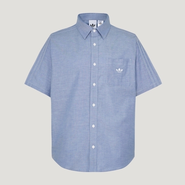 Adidas 愛迪達 Ss Shirt M KY5768 男 襯衫 藍 亞版 寬鬆 平織