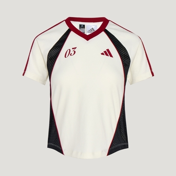 Adidas 愛迪達 Tiro Tee3 KZ2387 女 T恤 運動上衣 休閒短袖 白 亞版 V領