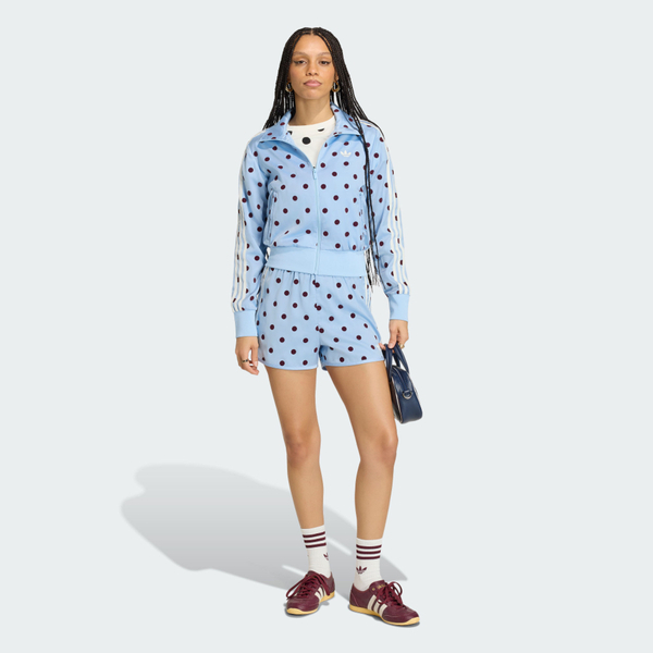 Adidas 愛迪達 Fb Tt KV1167 女 立領外套 運動外套 休閒穿搭 冰藍 亞版 點點 復古