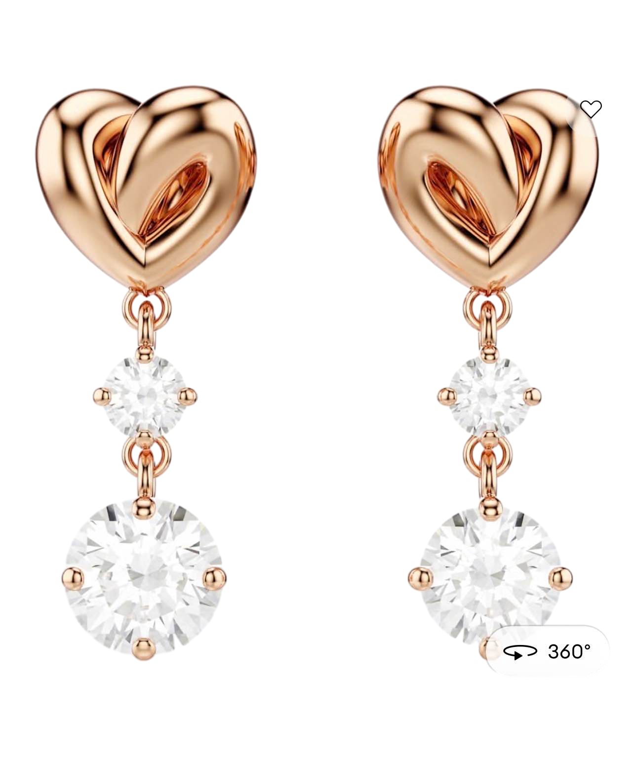 【Swarovski Outlet】Swarovski Pe Drop Czwh/Ros  玫瑰金