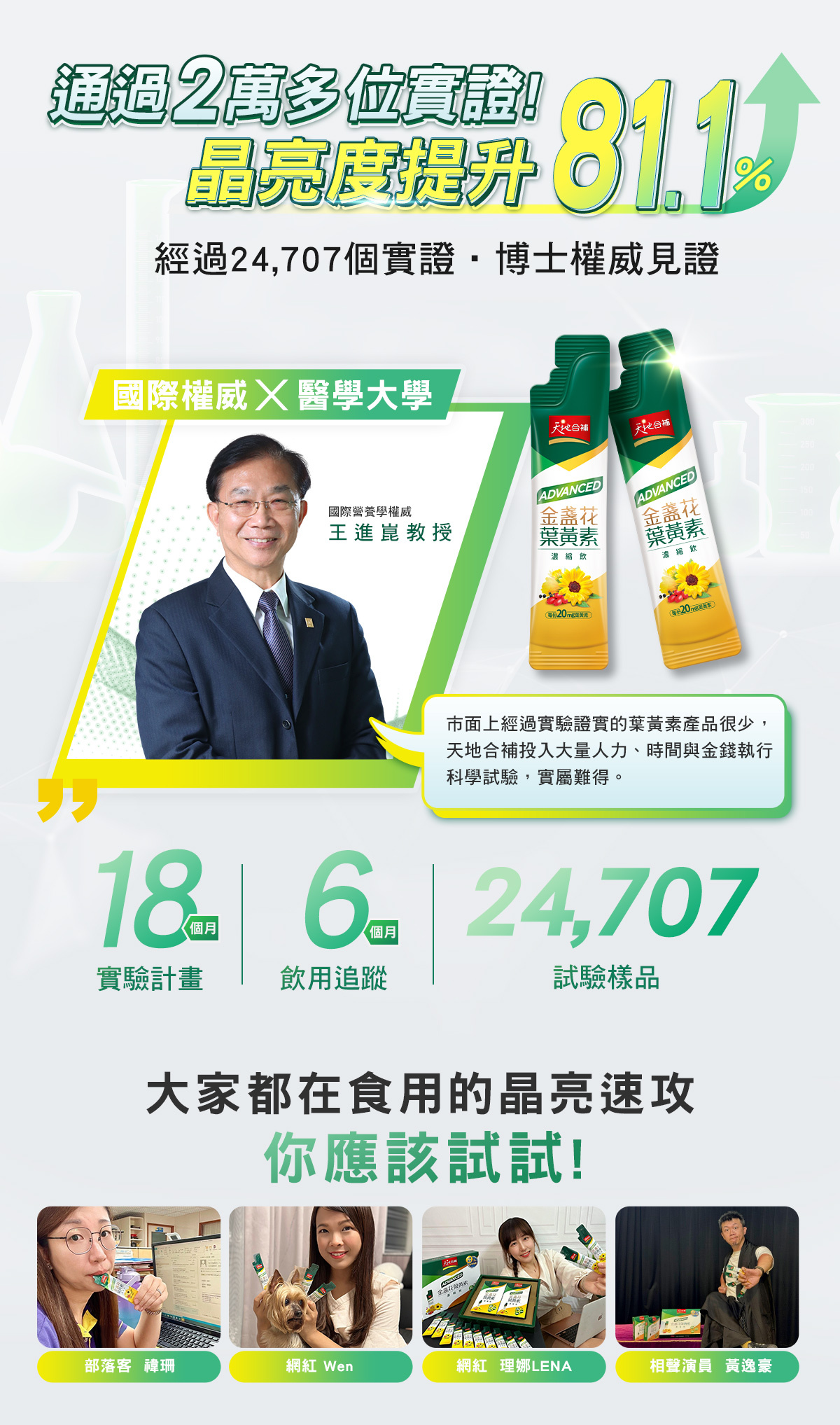 天地合補葉黃素濃縮飲 晶亮提升 速功有感