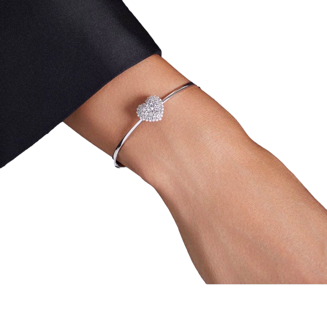 【Swarovski Outlet】Swarovski Soft Hrt White/Rhs M  銀