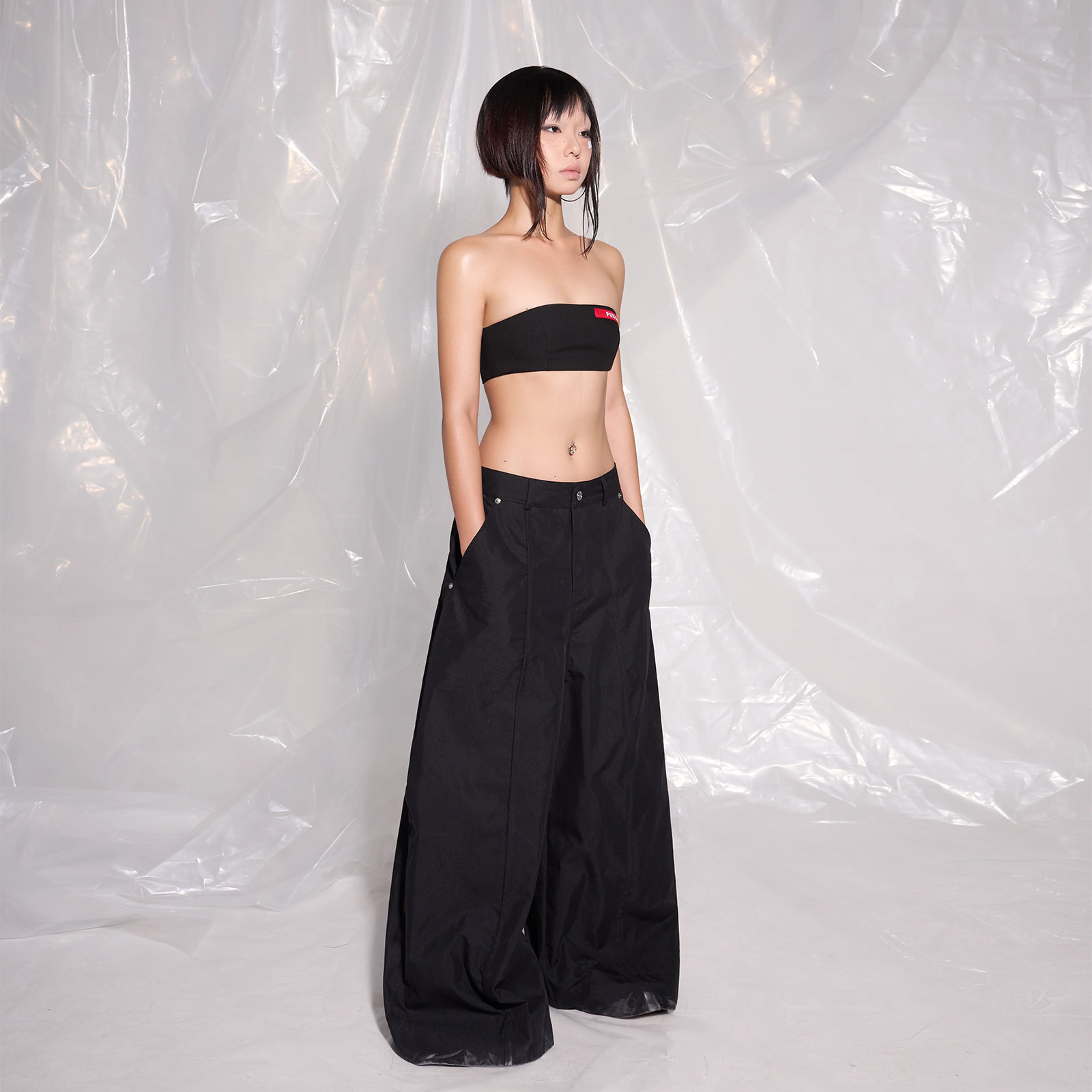 PUSH PUSH SONIC PANTS 寬褲 闊腿 廓形 寬鬆 長褲 彎刀褲