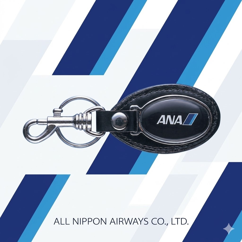 全日空ANA 皮製鑰匙圈