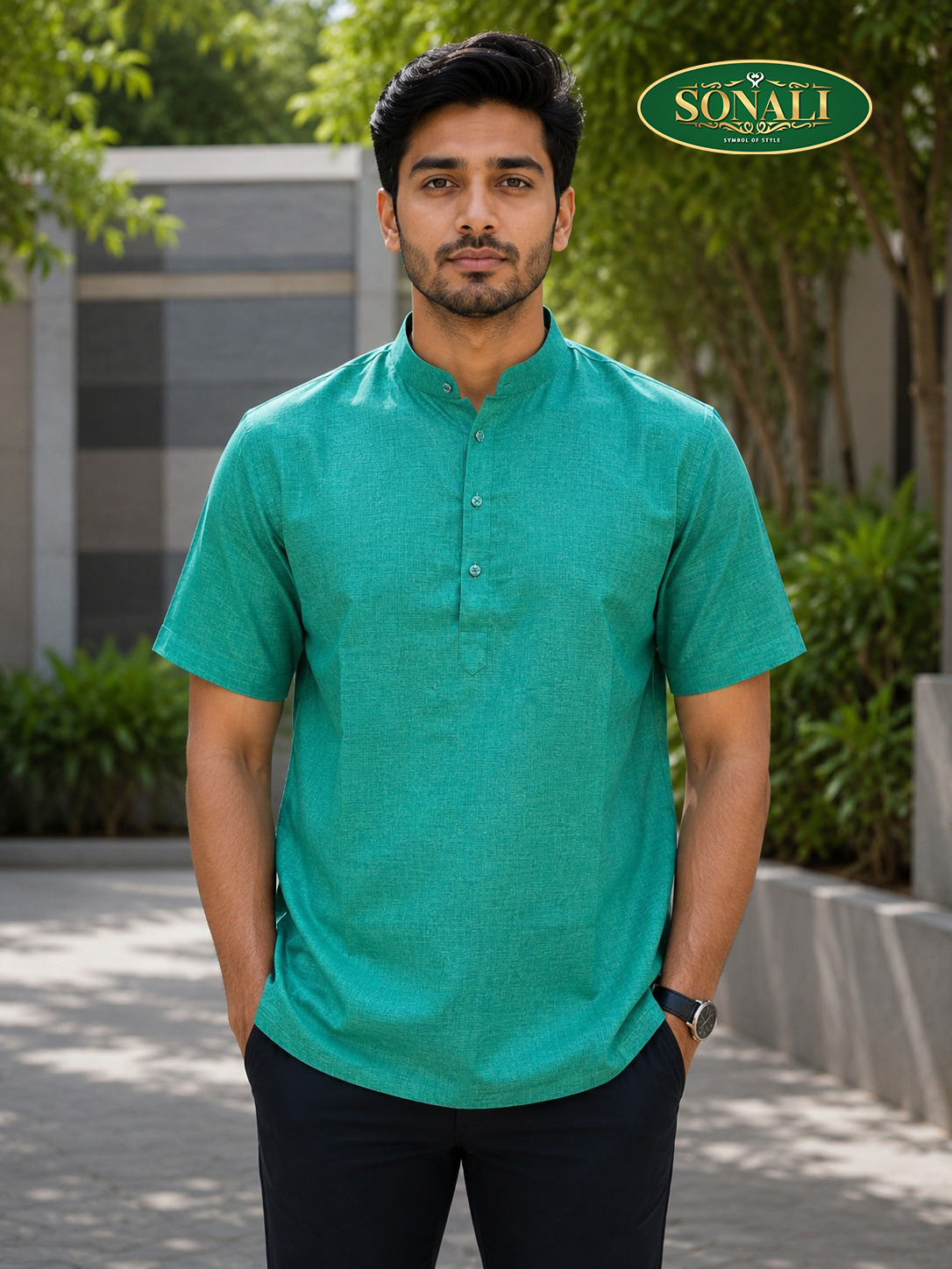 Sonali's Premier Quality Men’s Premium Cotton Short Sleeve Kurta - Style & Color refer Images